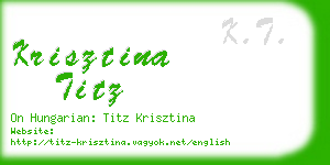 krisztina titz business card